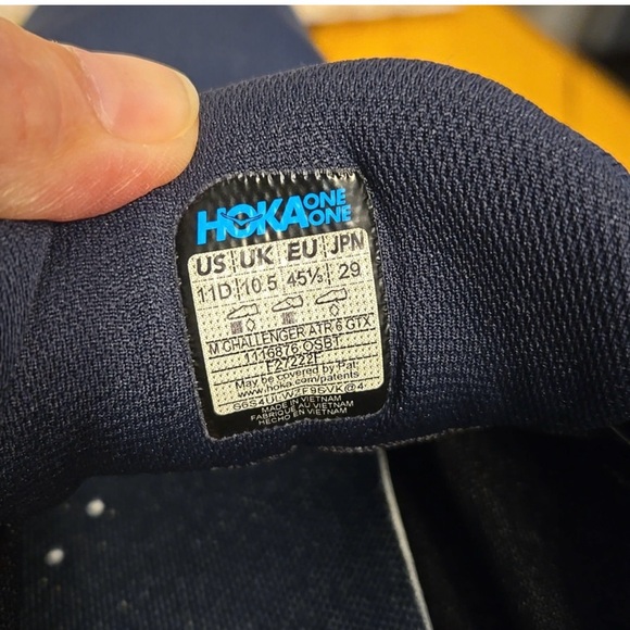 HOKA CHALLENGER ATR 6 GTX Blue / Green / Yellow / Orange Men's Sz 11 - Picture 13 of 14